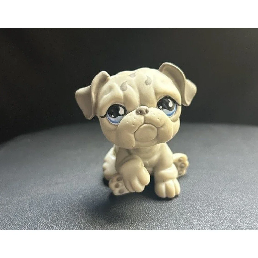 LPS Littlest Pet Shop Greyhound #508 Bulldog Blue Sportiest Eyes Dog Hasbro 2007